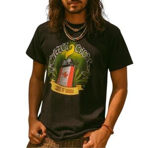 Cheech & Chong Light Up Canada Graphic T-shirt Large